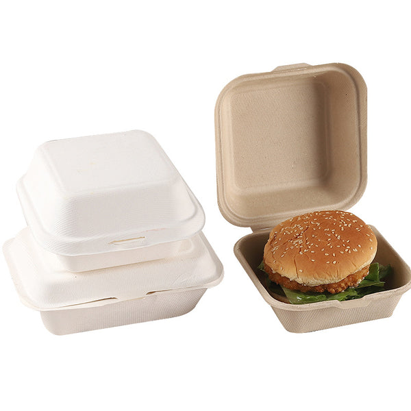 Biodegradable Hamburger Cake Takeout Containers